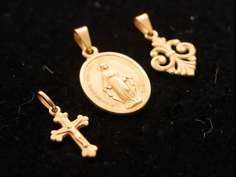 Pingentes e medalhas de ouro